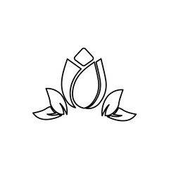 tulip icon on a white background, vector illustration
