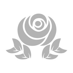 rose icon on a white background, vector illustration