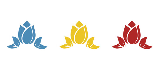 tulip icon on a white background, vector illustration