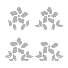 icon of stars, leaves, crown, on a white background, vector illustration