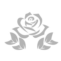 rose icon on a white background, vector illustration