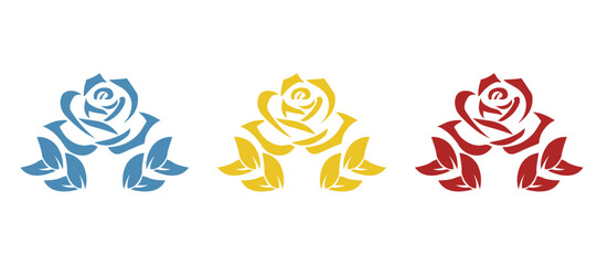 rose icon on a white background, vector illustration