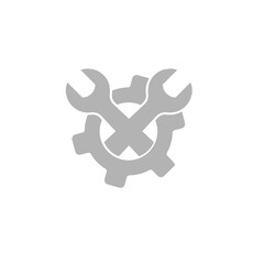 gear icon on white background vector illustration
