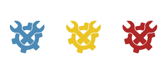 gear icon on white background vector illustration