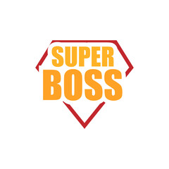 super boss icon on a white background, vector illustration
