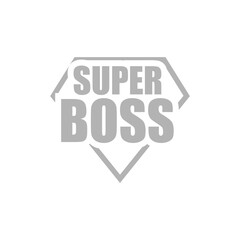 super boss icon on a white background, vector illustration