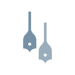 drill bits icon on a white background, vector illustration