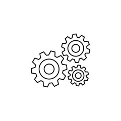 gear icon on white background vector illustration