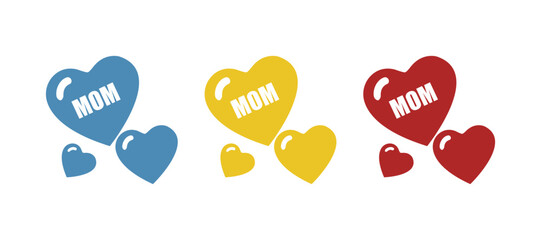 mother's day icon on a white background, vector illustration