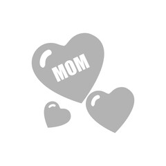 mother's day icon on a white background, vector illustration