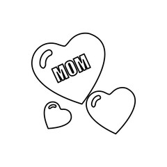 mother's day icon on a white background, vector illustration