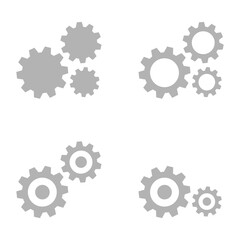 gear icon on white background vector illustration