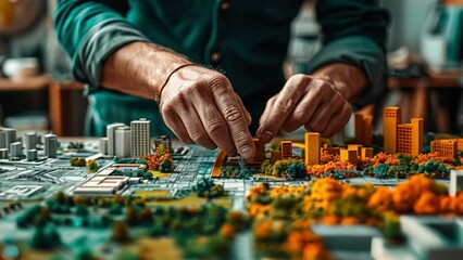 A Hand scaled scale model of urban development Linking Architecture and Business Planning.