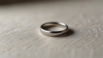 wedding ring on white background with bokeh