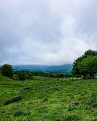 Landscape of a forested mountain in northern Germany