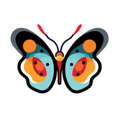 Obraz premium Vector of a butterfly logo against a white background