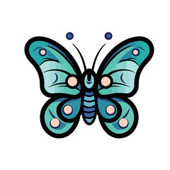 Vector of a butterfly logo against a white background