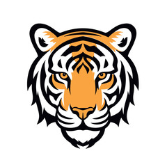 Obraz premium Vector of a tiger logo against a white background