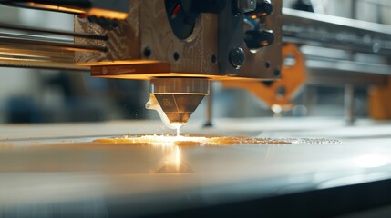 A 3D printer producing a bespoke item from innovative materials