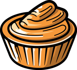 Vector design of a peanut butter cup icon isolated on a white background