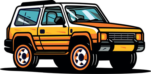 Vector of a sports car on a white background