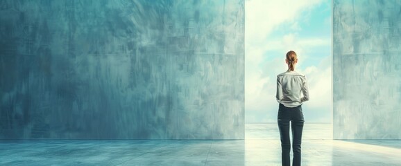 Obraz premium Delve Into Contemplation With A Full-Length Portrait Of A Business Assistant Executive Woman