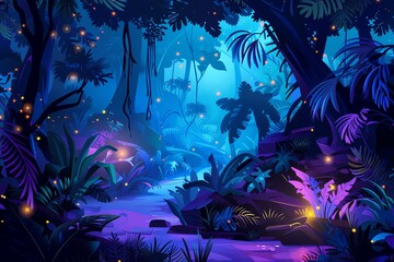 Jungle Night Lights background