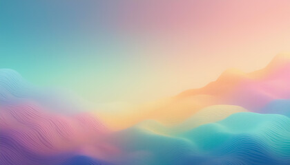 blurry gradeint pastel waves rainbow color 3d wavy smooth colorful abstract pattern dreamy background with copy space