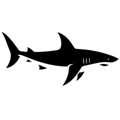 Silhouette d'un requin féroce
