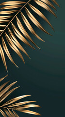 Fototapeta premium golden palm leaves
