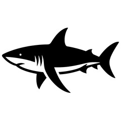 Silhouette d'un requin féroce