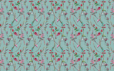tiny flower bail textile repeating pattern for clothing and fabrics