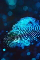 Macro Shot of Water Ripples in Fingerprint Shape on Dark Surface: Abstract Liquid Patterns

