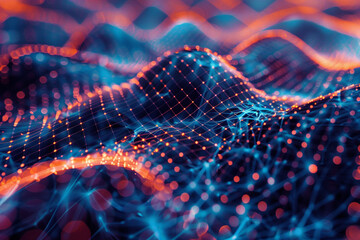 Create an AI-generated abstract composition of interconnected dots and lines, capturing the essence of digital connectivity and deep web interactions.