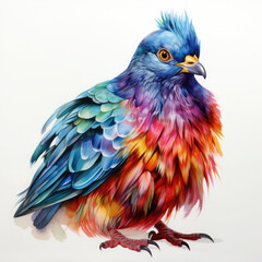 Obraz premium watercolor pigeon clipart, Generative Ai