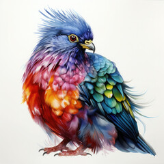 Obraz premium watercolor pigeon clipart, Generative Ai