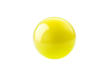 A Burst of Sunshine: The Yellow Bubble on a Blank Canvas on a White or Clear Surface PNG Transparent Background.