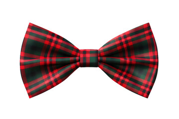 Elegant Crimson Noir Bow Tie Elegantly Rests on White Canvas on a White or Clear Surface PNG Transparent Background.
