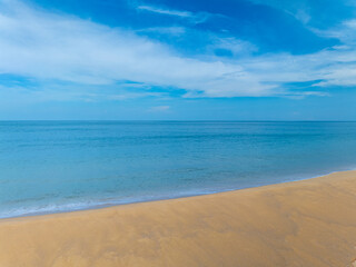 Top view beach sea space area nature and travel background in summer season