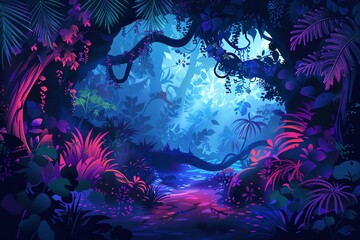 Jungle Night Lights background