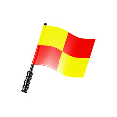 3D illustration of offside flag