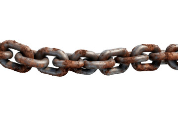 Obraz premium The Dance of Steel: A Metal Chains Elegant Display on a White or Clear Surface PNG Transparent Background.