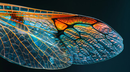 colored transparent insect wing