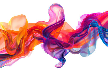 Fototapeta premium Vibrant abstract digital art featuring colorful swirling shapes and fluid lines, perfect for creative backgrounds and graphic design projects.