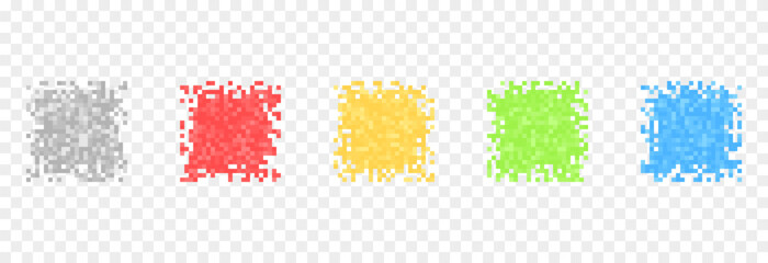 Set of color pixel banners. Vector pixel banners for headers png. Banners for design.