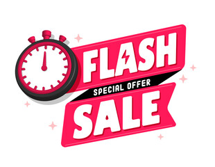 Flash sale logo vector illustration