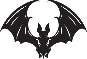 brown bats silhouette -genus Lasiurus. image- hoary bat vector -long-eared bat