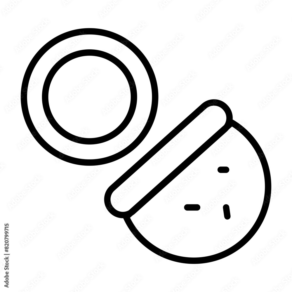 Sticker coconut icon