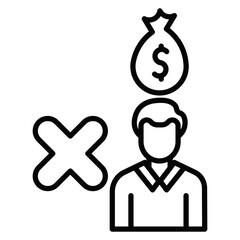 Corrupt Businessman Icon