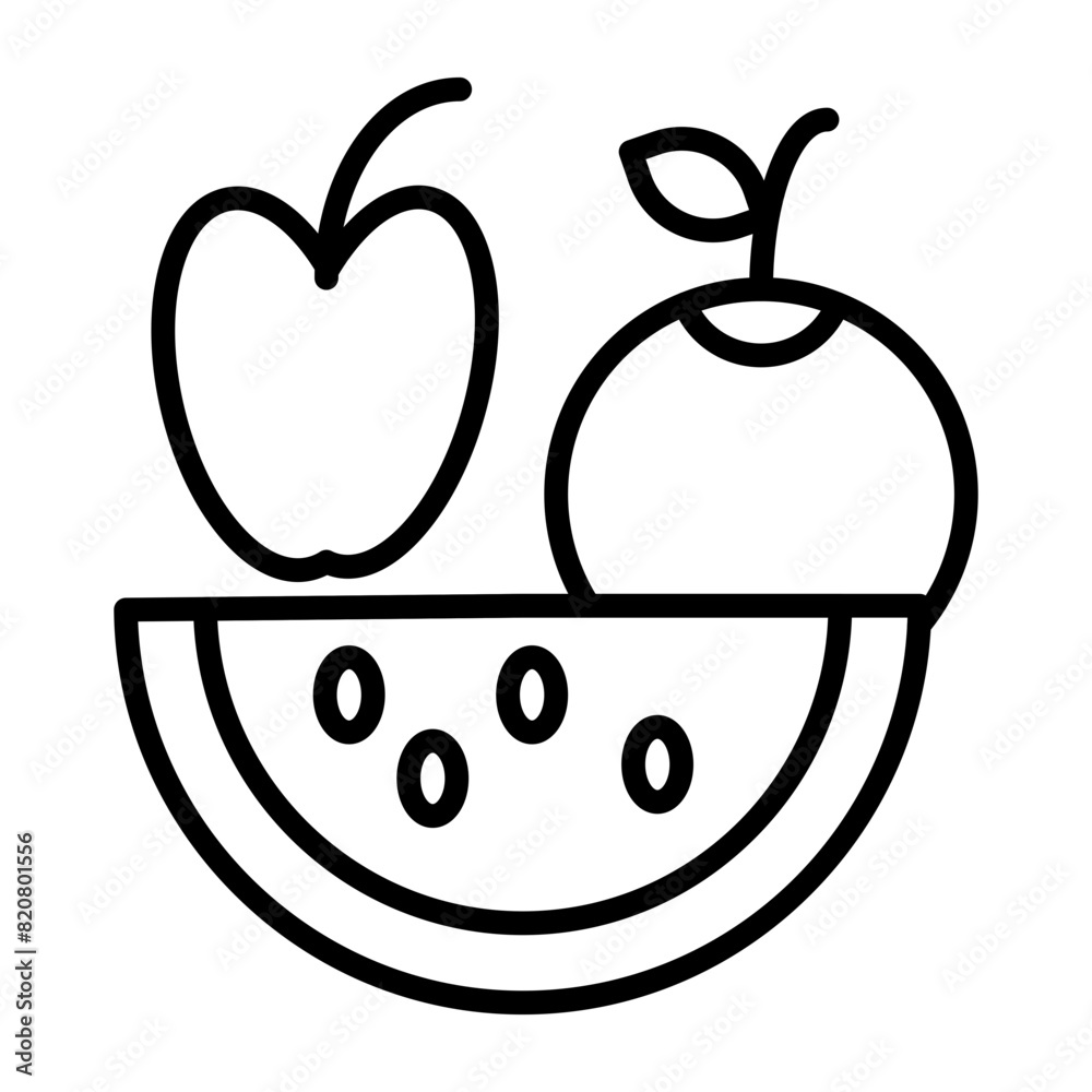 Sticker fruit icon